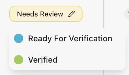 Review Status Dropdown